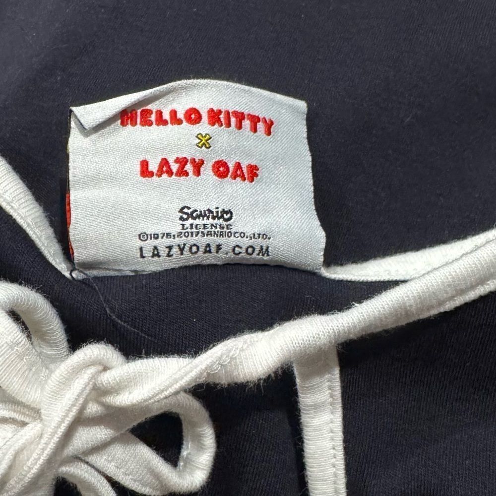 Lazy Oaf Hello Kitty Keyhole Blue Tie Mini Dress Women’s Small - Picture 3 of 6